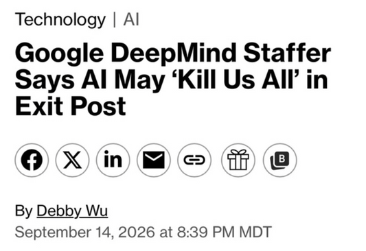 "AI May Kill Us All"